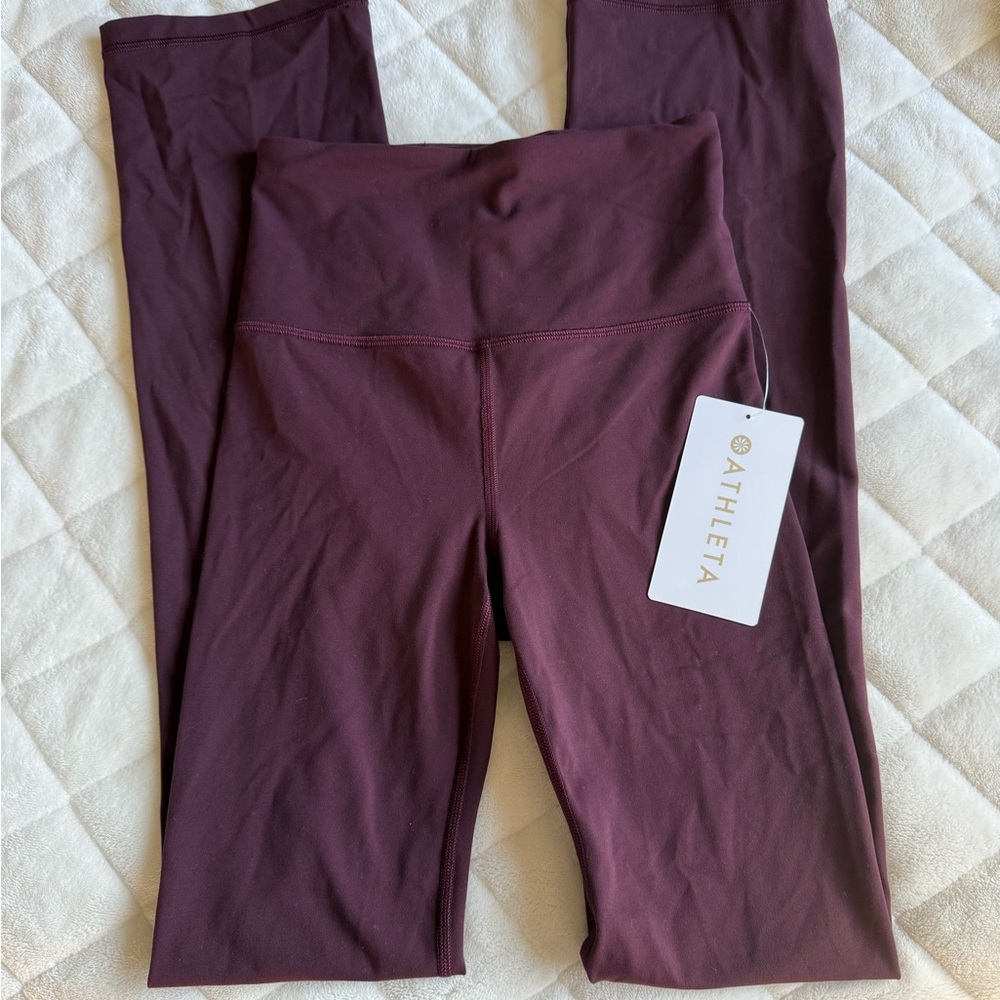 NWT Burgundy Athleta Elation Straight Leg Pant